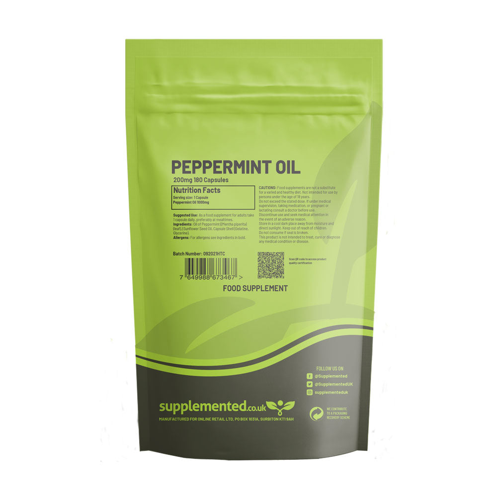 Peppermint Oil 200mg Softgel Capsules